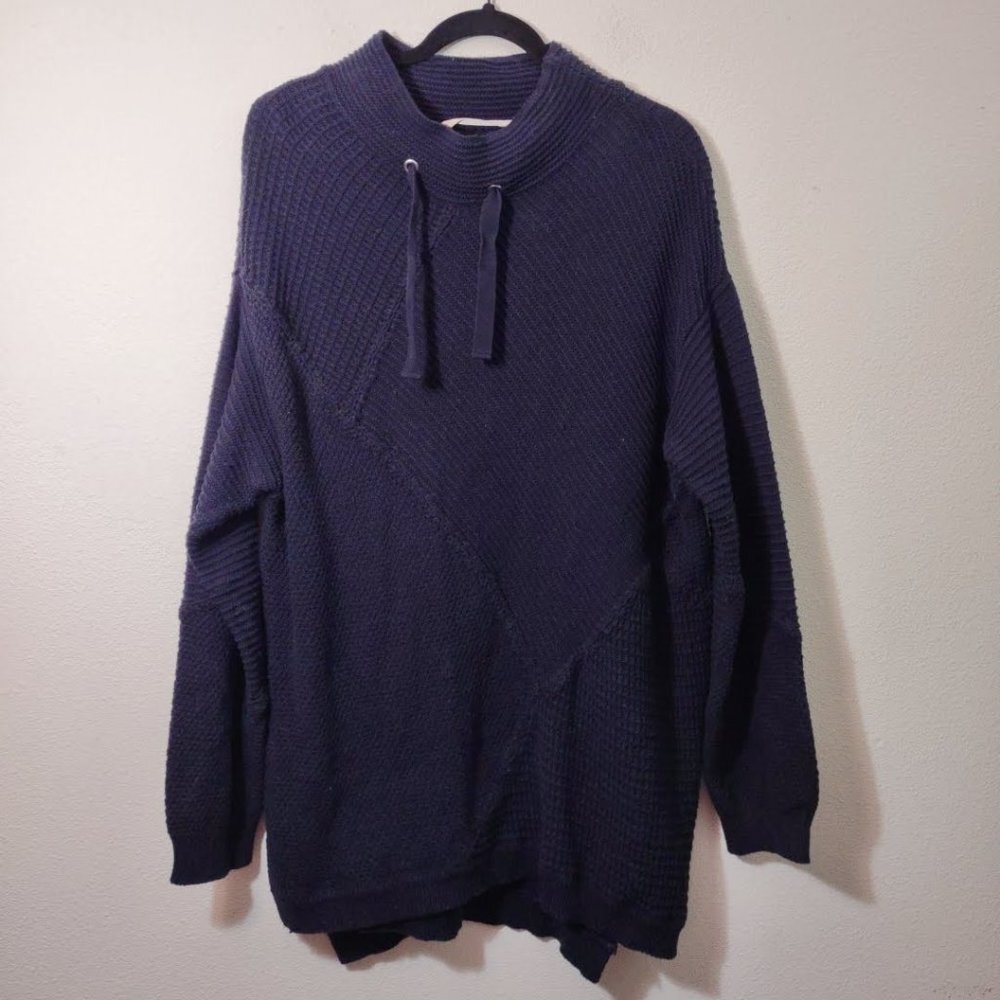 Soft Surroundings Blue Comfy Place Pullover Hoodie